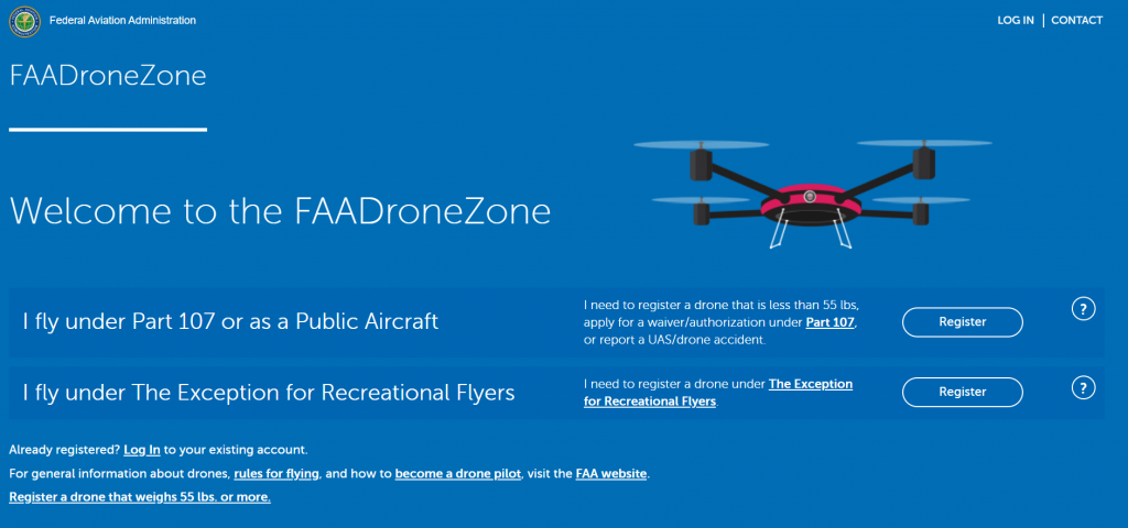 Haut de la zone des drones de la FAA