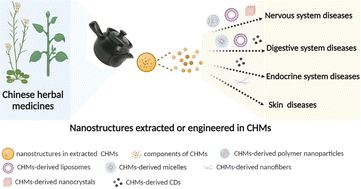 Résumé graphique : Nanostructures dans les plantes médicinales chinoises (CHM) pour une thérapie potentielle